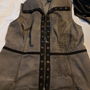 Harley Davidson zip sleeveless shirt/vest